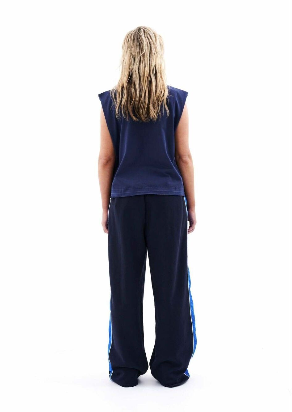 P.E Nation Women OVERLAND TANK IN PEACOAT Boxy Relaxed Fit Organic Cotton Large - Picture 4 of 13